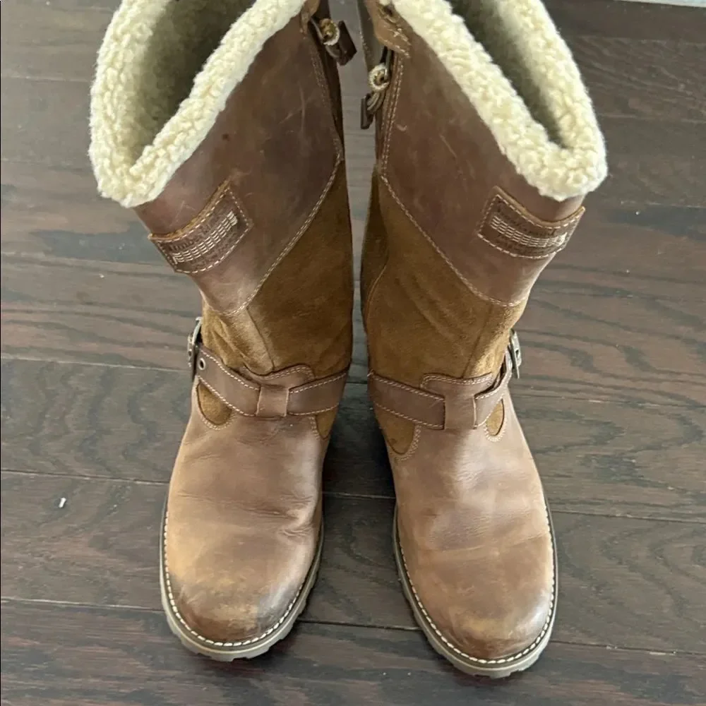 Timberland Girls Brown Leather Boots Size 6.5